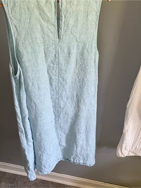 Sigrid Olsen Light Blue Linen Dress